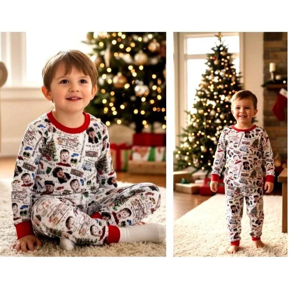 Home Alone Toddler Pajama Set Top 6XL 14 16T Bottoms 3XL 7 8T Retro Christmas